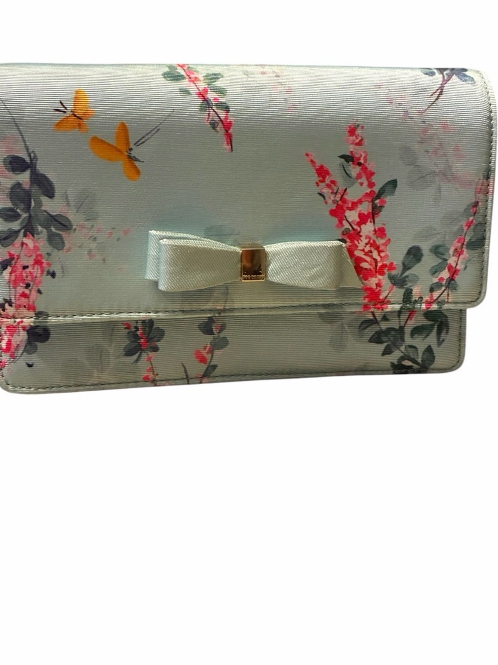 NWOT Ted Baker Hania Floral Evening Clutch Crossbody Bag Purse Rare Color